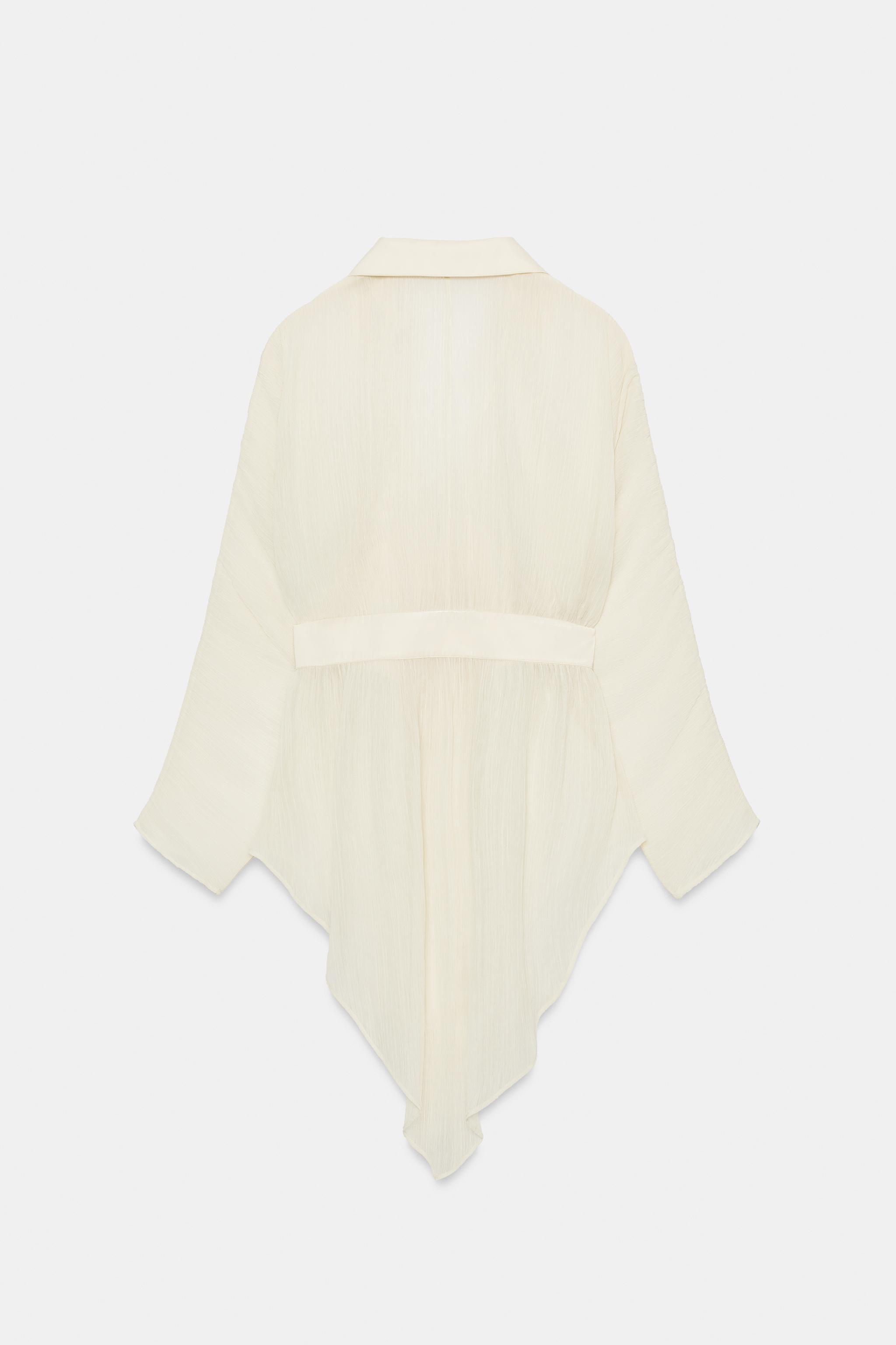 BLOUSE EN GEORGETTE AVEC DENTELLE ZW COLLECTION
